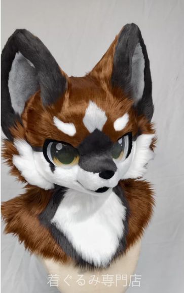 犬　猫　着ぐるみ ヘッド全頭　ヘッド ケモノ ファースーツ ぬいぐるみ コスプレ コスチューム Kurumi 一点物 C148