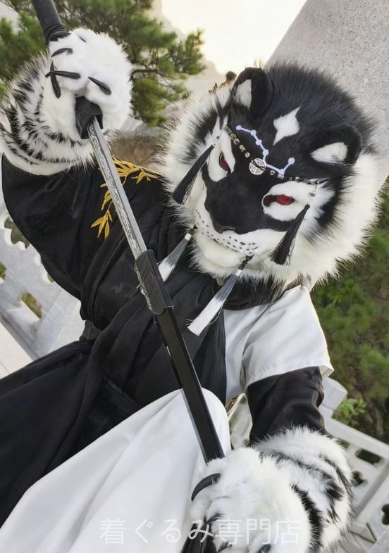 虎　犬　猫　着ぐるみ ヘッド全頭　ヘッド ケモノ ファースーツ ぬいぐるみ コスプレ コスチューム Kurumi 一点物 C152