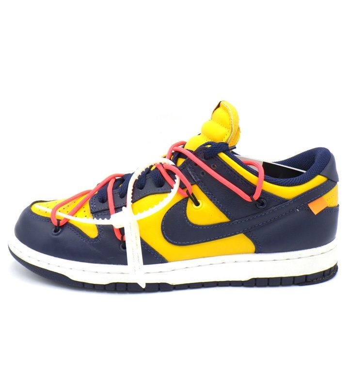 ナイキ NIKE × オフホワイト OFF WHITE 【 DUNK LOW UNIVERSITY GOLD MIDNIGHT NAVY WHITE CT0856 700 】 ダンク ロー ユニバーシティ ゴールド ミシガン スニーカー 50615