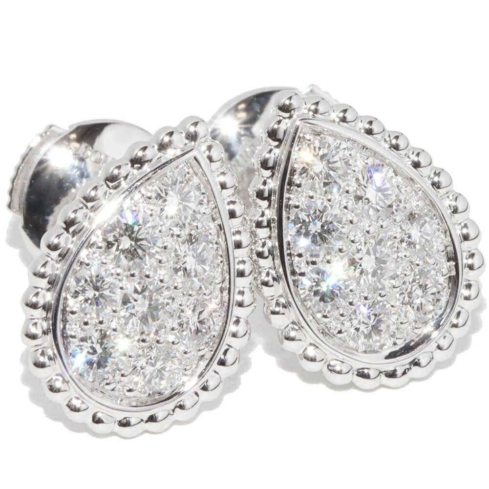 ブシュロン ピアス K18WG ダイヤ16P(0.66ct) セルパンボエム スタッズイヤリング スモール JCO00943