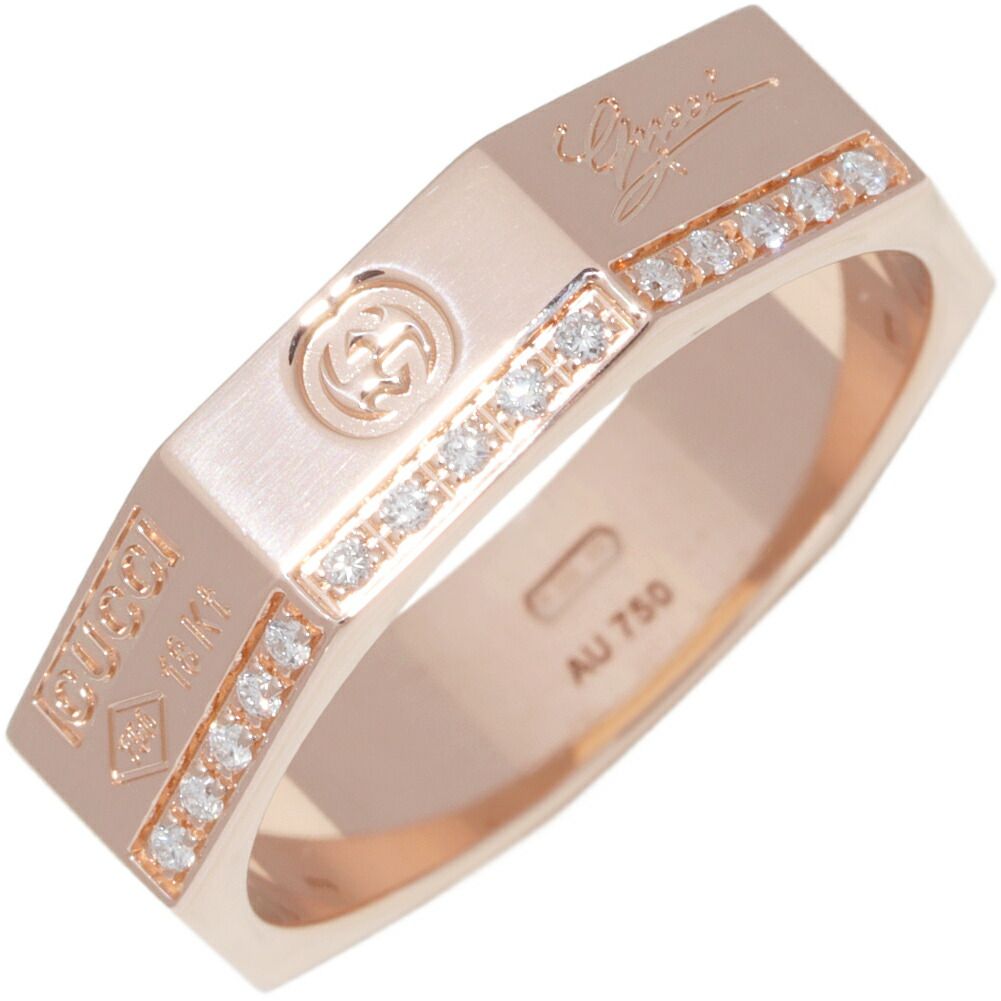 グッチ 指輪 K18PG ダイヤ0.15ct オクタゴナルリング GUCCI8リング 124,950円