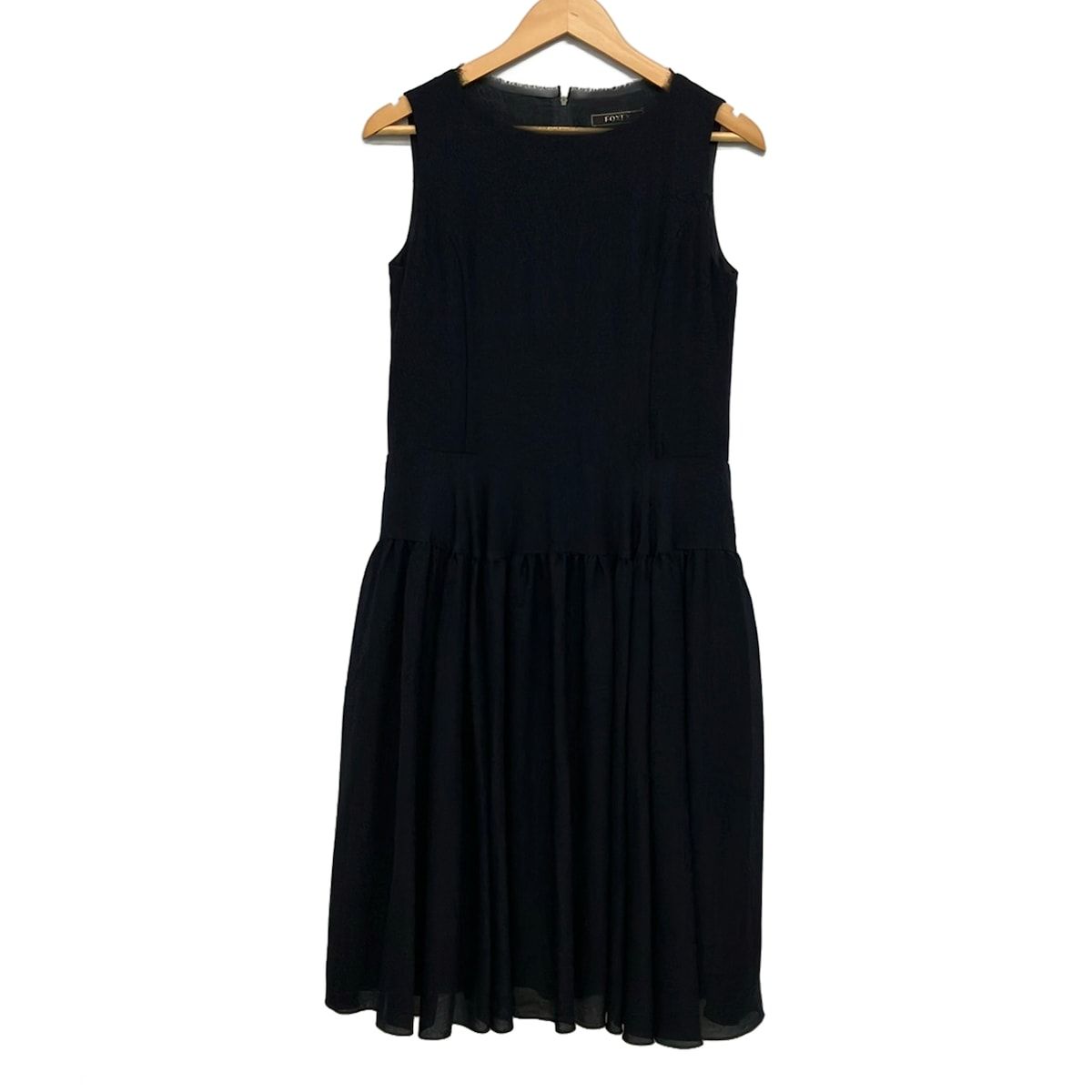 FOXEY(フォクシー) ワンピース サイズ40 M レディース美品 - 41450 ダークネイビー クルーネック/ノースリーブ/ロング