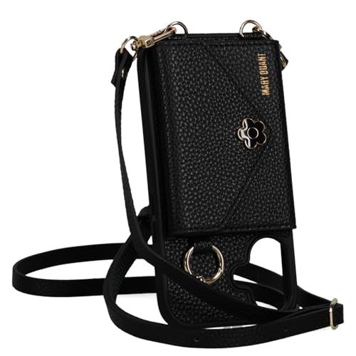 MARY QUANT マリークワント iPhone 15 14 13 用 ケース スマホショルダー POCKET SLING CASE レディース ブラック 黒ma 5e1c0416
