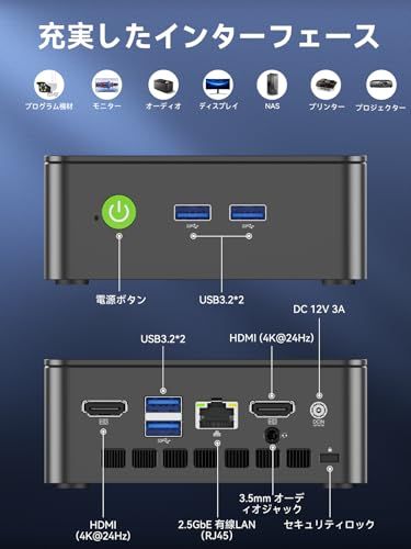 【Intel Core i3-10110U初登場】GMKtec ミニPC G3 Pro mini pc 最大4.1GHz 64GB DDR4＋8TB SSD拡張可能｜｜ミニパソコン Windows11 Pro 小型pc 2.5G LAN Wi 193c2c1c