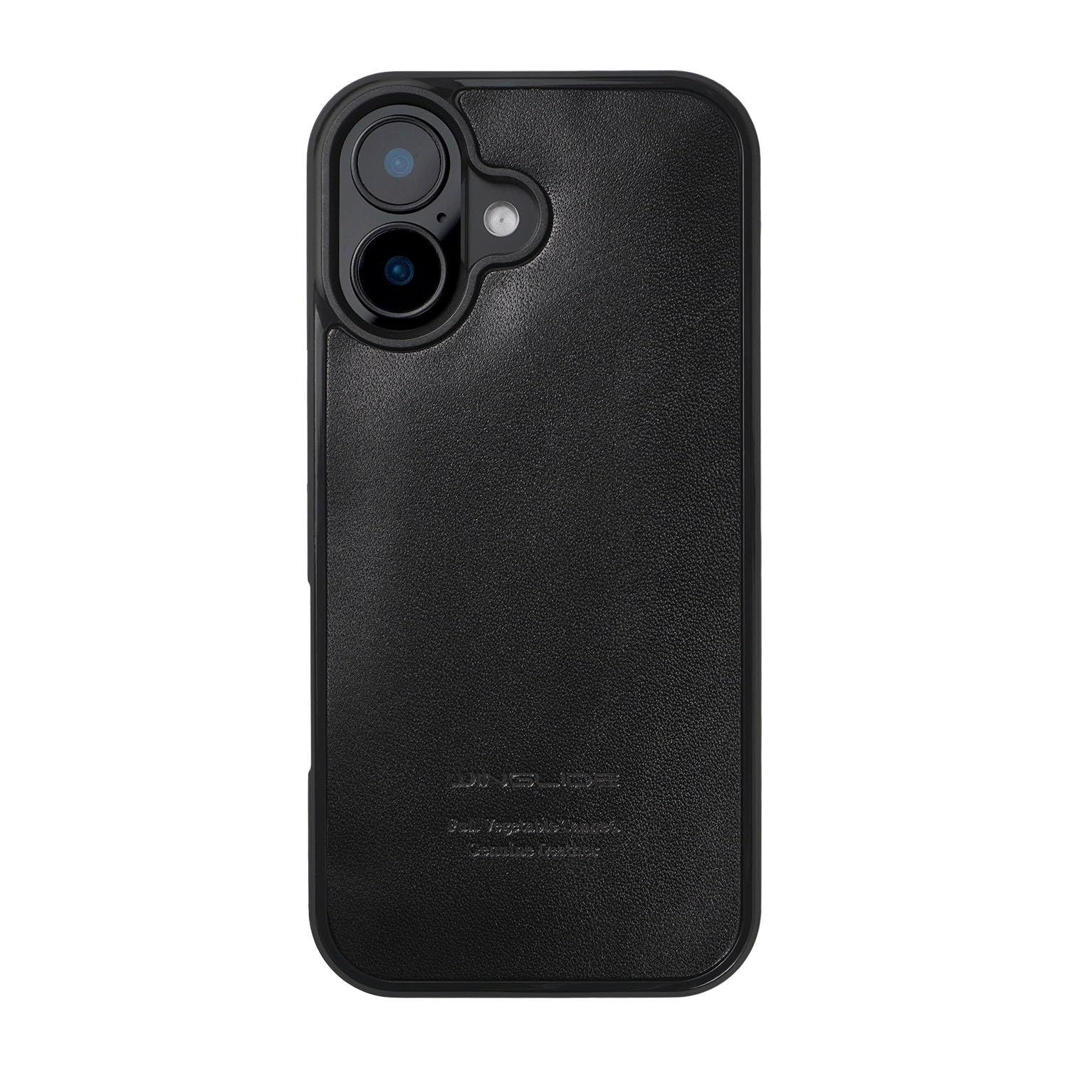 WINGLIDE iPhone17用 ケース 栃木レザー ヴォーノアニリン スマホカバー 本革 レザー (ブラック)ma 621db961