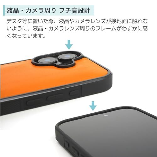 WINGLIDE iPhone17用 ケース 栃木レザー ヴォーノアニリン スマホカバー 本革 レザー (ブラック)ma 621db961