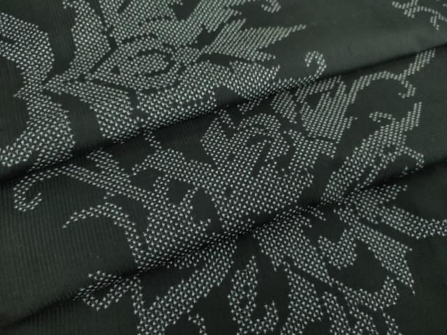 平和屋着物●本場大島紬　7マルキ　更紗花文　正絹　逸品　未使用　DABE5673ps
