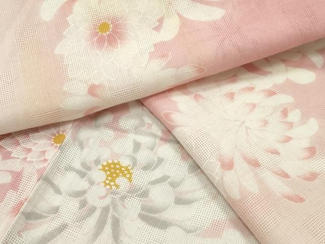 平和屋着物∴夏物　浴衣　菊間道　暈し染め　綿麻　逸品　CABG4026gh