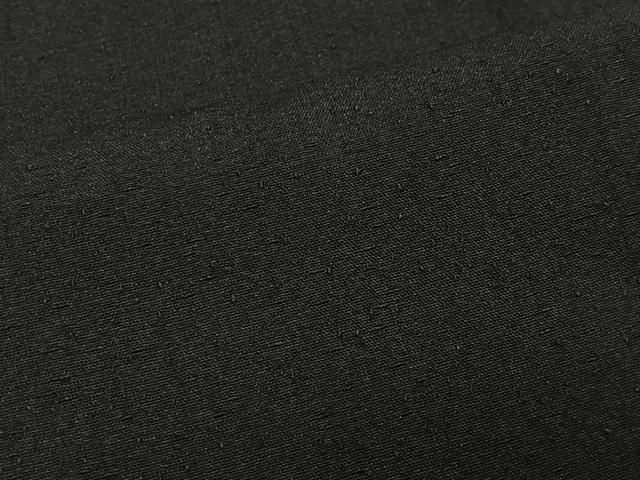 平和屋着物∞男性 長羽織 紬地 鉄黒色 正絹 逸品 CABG3659ua