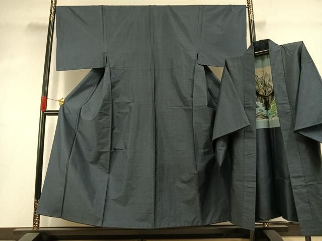 平和屋着物●男性　本場大島紬　アンサンブル　亀甲絣　正絹　逸品　AABI1633fy