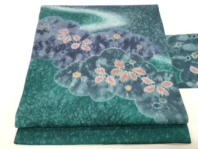 平和屋着物●九寸名古屋帯　絞り　草花文　正絹　逸品　CABG2927dy