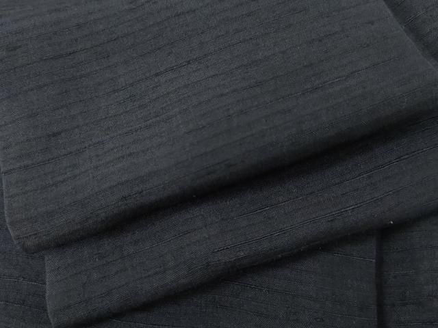平和屋着物●男性　紬　色無地　濃藍色　正絹　逸品　AABI5226cs