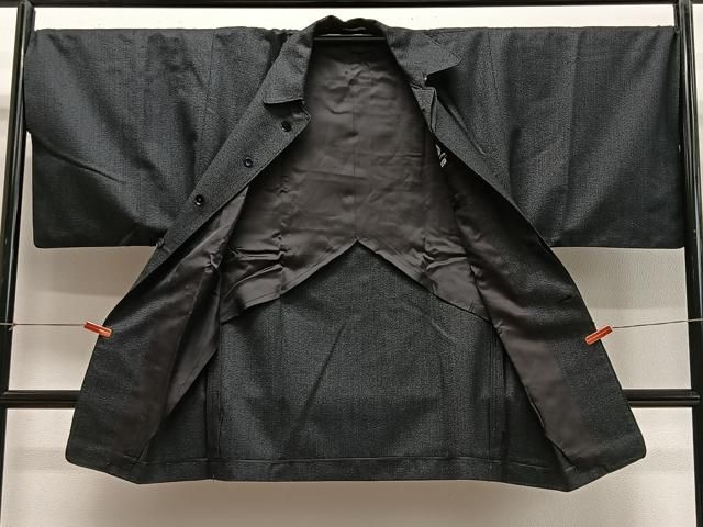 平和屋着物∞男性　和装コート　角袖　羊羹色　ロング丈　CABG3678ua 平和屋着物∞男性 和装コート 角袖 羊羹色 ロング丈 CABG3678ua