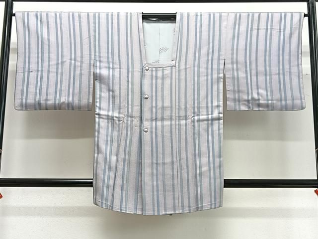 平和屋着物∞道行コート　縞　そごう百貨店扱い　正絹　逸品　CABG3679ua