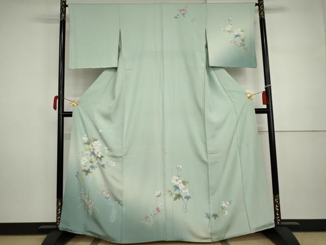 平和屋着物●訪問着　友禅　作家物　飾花文　暈し染め　正絹　逸品　AABI5243cs