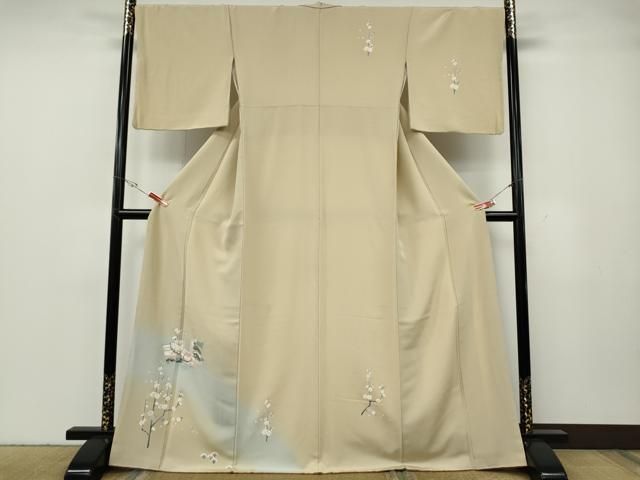 平和屋着物●訪問着　地紙松梅文　暈し染め　正絹　逸品　CABG5357ut