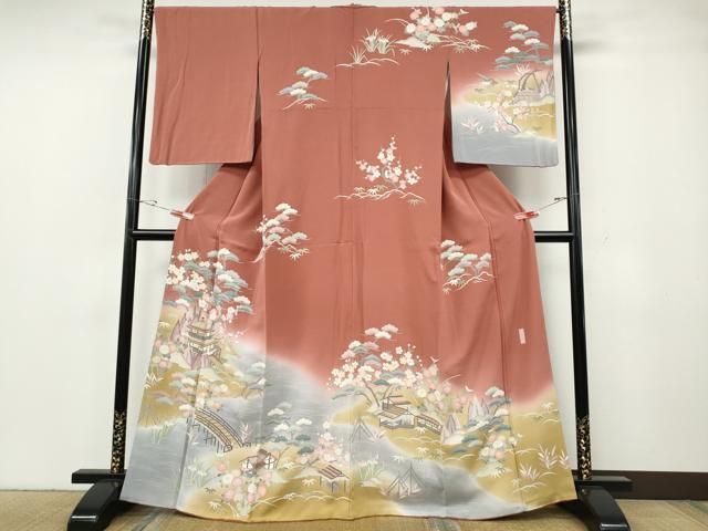 平和屋着物●訪問着　風花抄　暈し染め　正絹　逸品　CABG5366ut