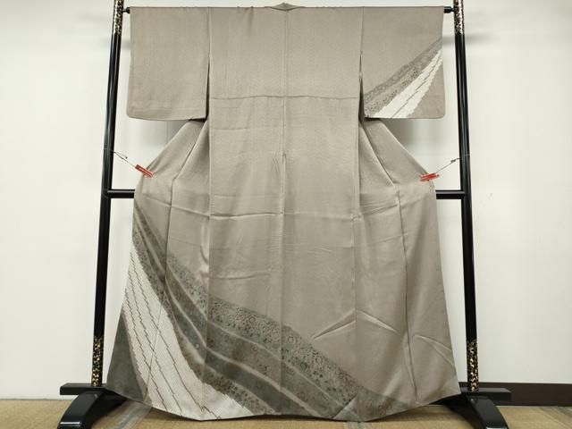 平和屋着物●訪問着　絞り　草花文　金彩　正絹　逸品　CABG5368ut