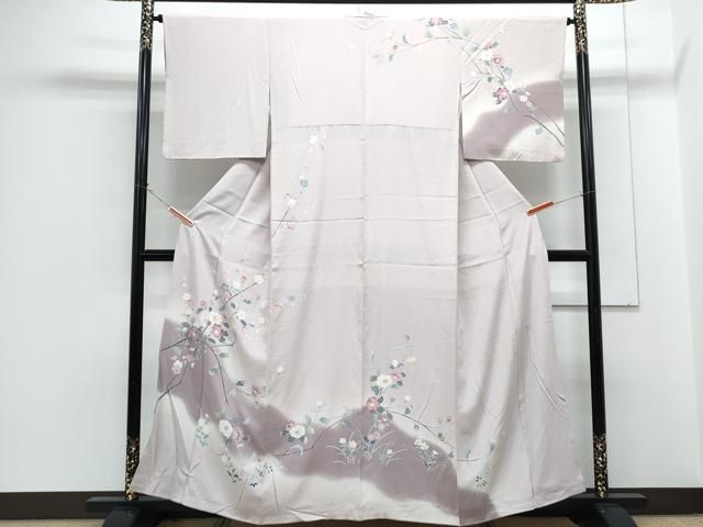 平和屋着物●訪問着 友禅 坂k者 枝花文 暈し染め 正絹 逸品 CABG8465th