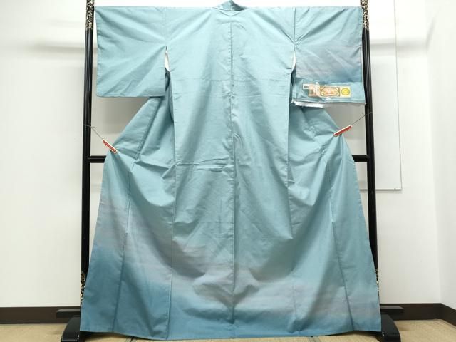 平和屋着物○本場染大島紬 訪問着 霞文 正絹 逸品 AAAU8079zg 平和屋