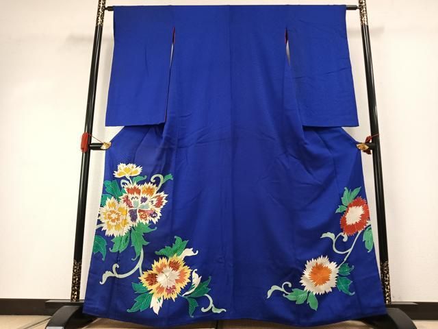 平和屋着物●アンティーク　大正ロマン　色留訪問着　花唐草文　金彩　正絹　逸品　AABI1970fy