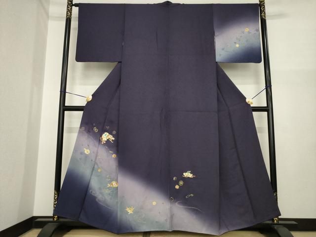 平和屋着物●訪問着　螺鈿　宝尽くし　暈し染め　金糸　正絹　逸品　AABI7941ck