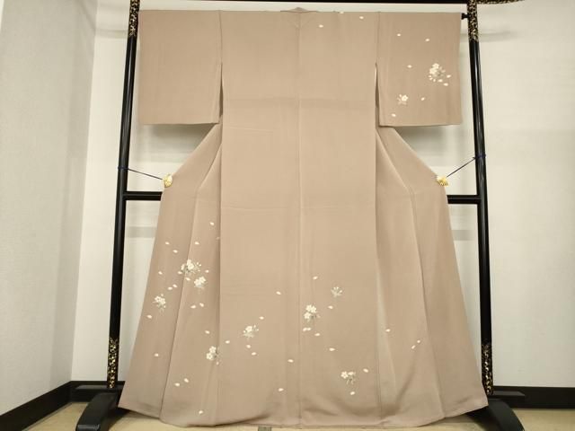 平和屋着物○訪問着 舞桜文 鬼しぼ縮緬 ゑり善扱い 正絹 逸品