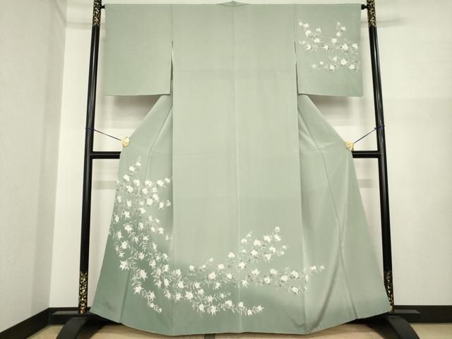 平和屋着物●訪問着 作家物 草花文 暈し染め 正絹 逸品 AABI7950ck