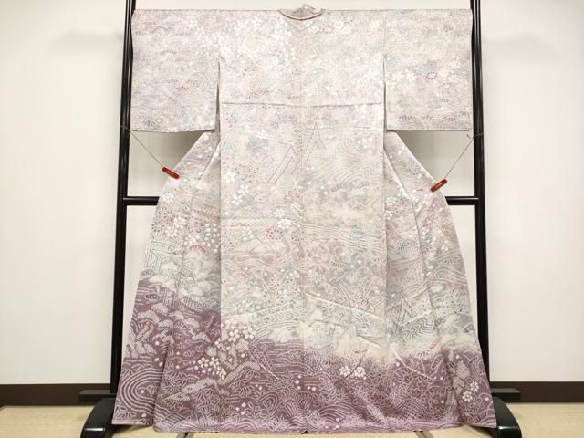 平和屋着物●訪問着　総絞り　御所解文　正絹　逸品　CABG3381tx