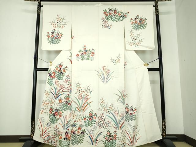 平和屋着物○訪問着 刺繍 草花文 金彩 正絹 逸品 DABF7261ps - メルカリ