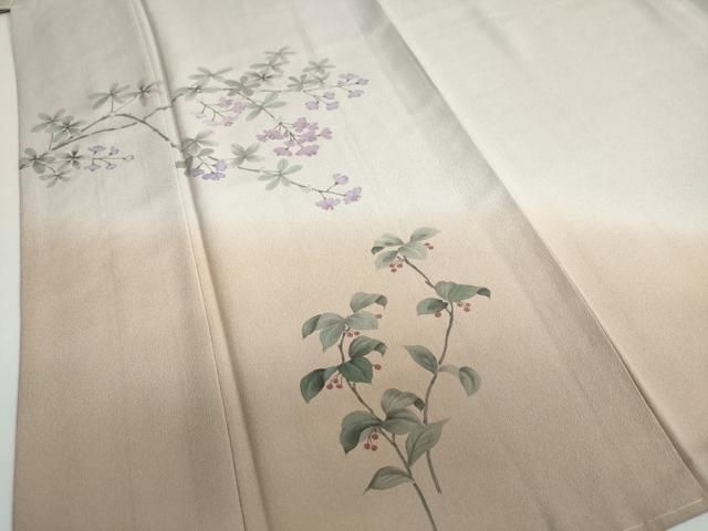 訪問着　手描き　枝花文　正絹６点セット 平和屋着物○訪問着 手描き 枝花文 暈し染め 正絹 逸品 未使用