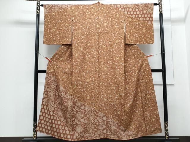 平和屋着物●訪問着　動物吉祥更紗花文　正絹　逸品　CABG8798th