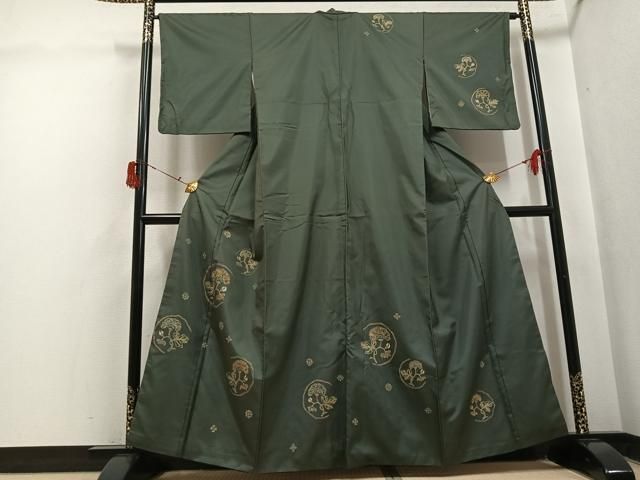 平和屋着物●訪問着　本場大島紬　染大島　更紗文　金彩　正絹　逸品　AABJ0130ph