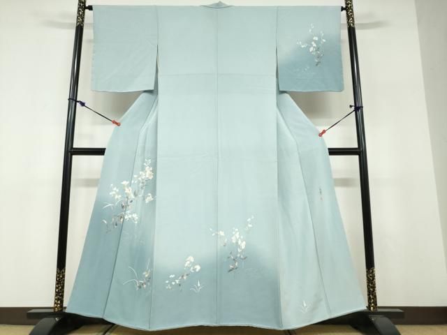 平和屋着物●京加賀友禅　百貫石峰　訪問着　草花文　暈し染め　正絹　逸品　未使用　DABF1539ud