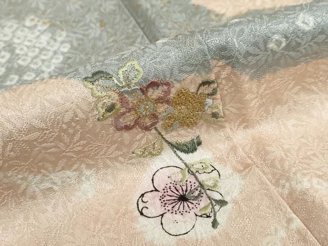 平和屋着物○中国三大刺繍 スワトウ刺繍 汕頭刺繍 訪問着 絞り 道長