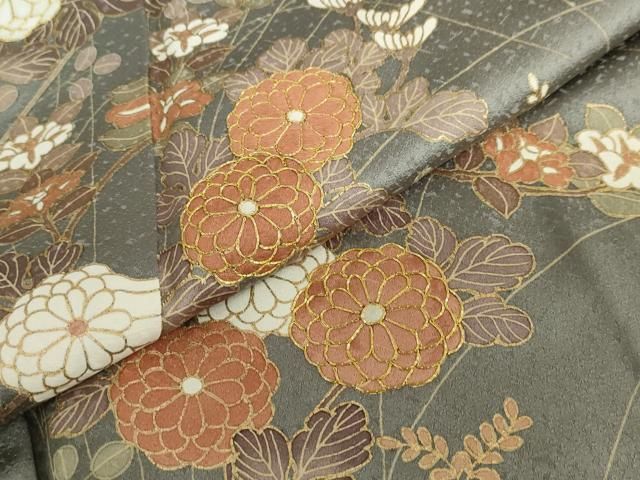 平和屋着物○訪問着 駒刺繍 草花文 金彩 正絹 逸品 DABF1576ud - メルカリ
