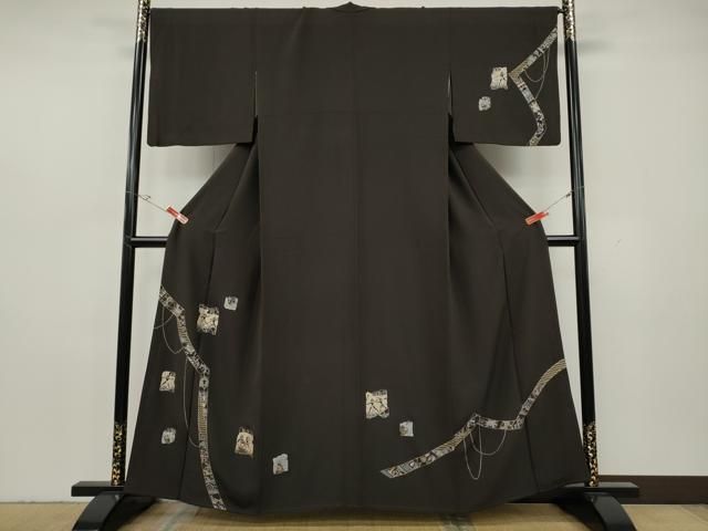 平和屋着物●訪問着　壁画文様　金彩　正絹　逸品　CABH2564ut