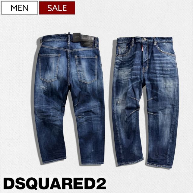 【定価151,800円(税込)】DSQUARED2 ディースクエアード ドゥカティ コラボレーション！職人技が随所に光るラフな１本♪リペア＆ダメージ加工 デニムパンツ ジーンズ ウォッシュ 《KAWAII JEAN -カワイイジーン-》ウォッシュデニム S71