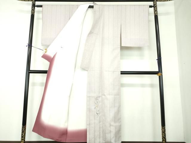 平和屋着物○京都西陣・想屋謹製 色留訪問着 お召地 総刺繍 月兎 花