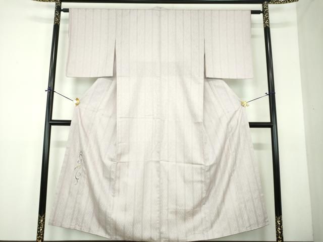 平和屋着物●京都西陣・想屋謹製　色留訪問着　お召地　総刺繍　月兎　花唐草　金銀糸　やまと誂製　正絹　逸品　DABF7500ps