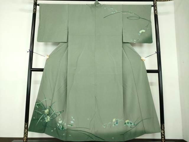 平和屋着物●訪問着　草花文　暈し染め　正絹　逸品　DABF7503ps