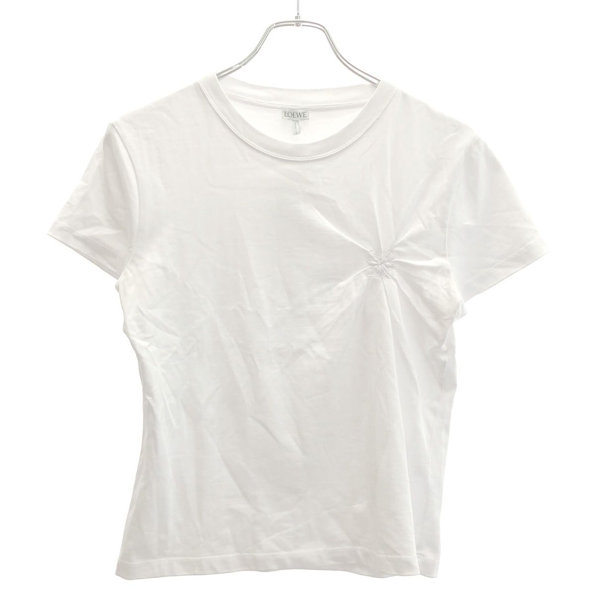 LOEWE ロエベ アナグラムギャザーTシャツ S359Y22X71 ホワイト L