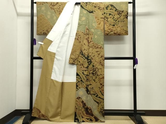 平和屋着物○十日町 名門 滝泰謹製 訪問着 辻が花 正絹 逸品
