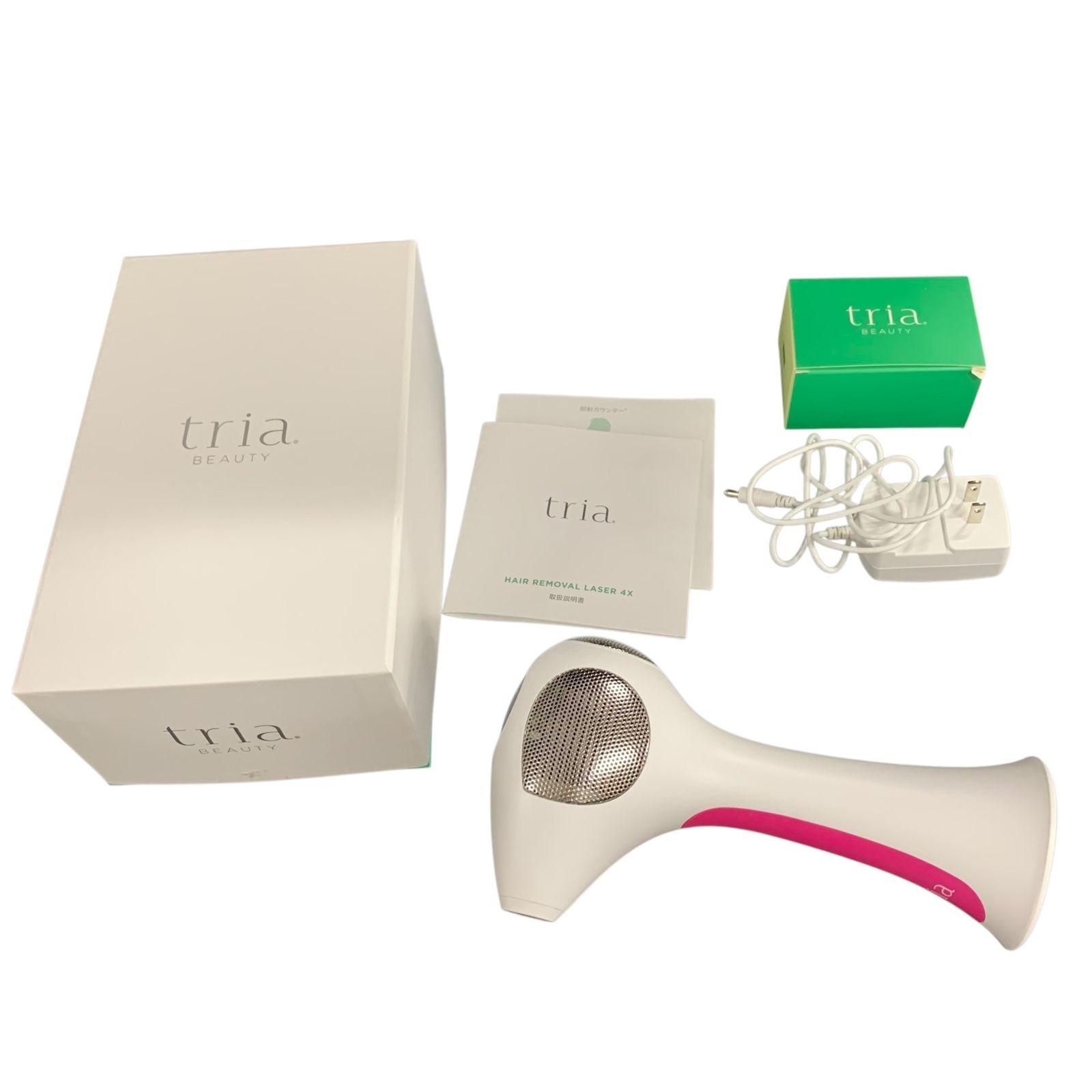 ■Tria Beauty トリア ビューティー 脱毛レーザー4X LHR4.0 動作品 充電器 説明書 箱付 家庭用レーザー脱毛器2569123,2569123