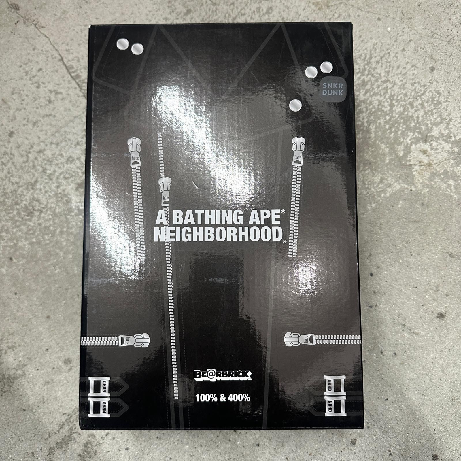 未使用 NEIGHBORHOOD × A BATHING APE MEDICOM TOY BE@RBRICK 400 