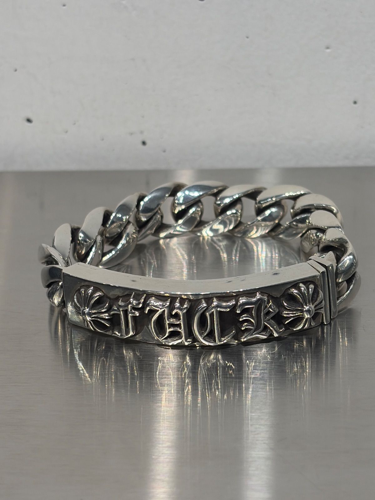 極美品 CHROME HEARTS クロムハーツ FUCK ID クラシックリンク ブレスレット