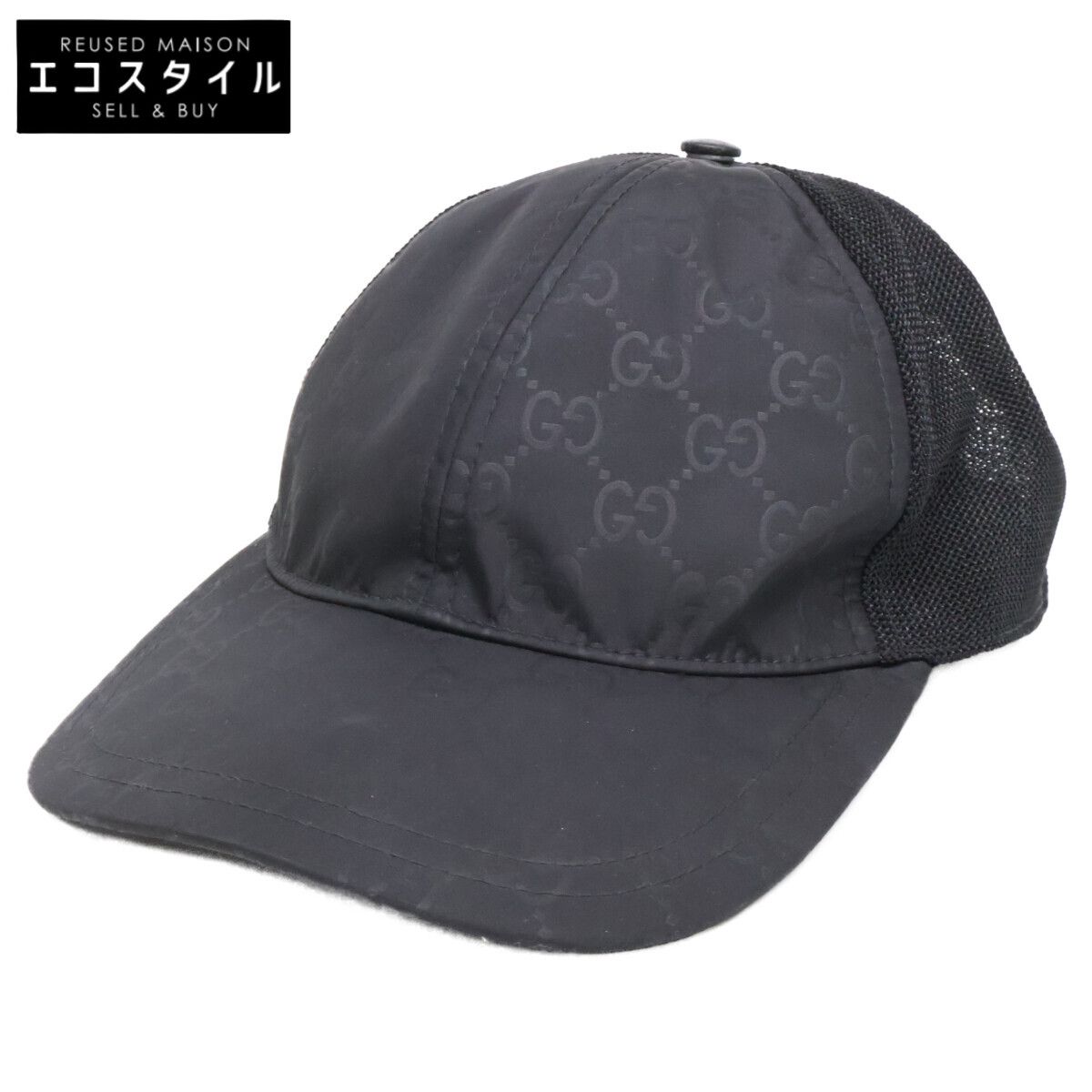 GUCCI　グッチ　GG ナイロン/メッシュ ベースボールキャップ　M 58cm