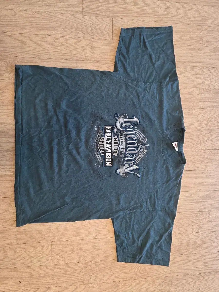 (USA ヴィンテージ)ハーレーダビッドソン ブルー 半袖 Tシャツ 2XL 110