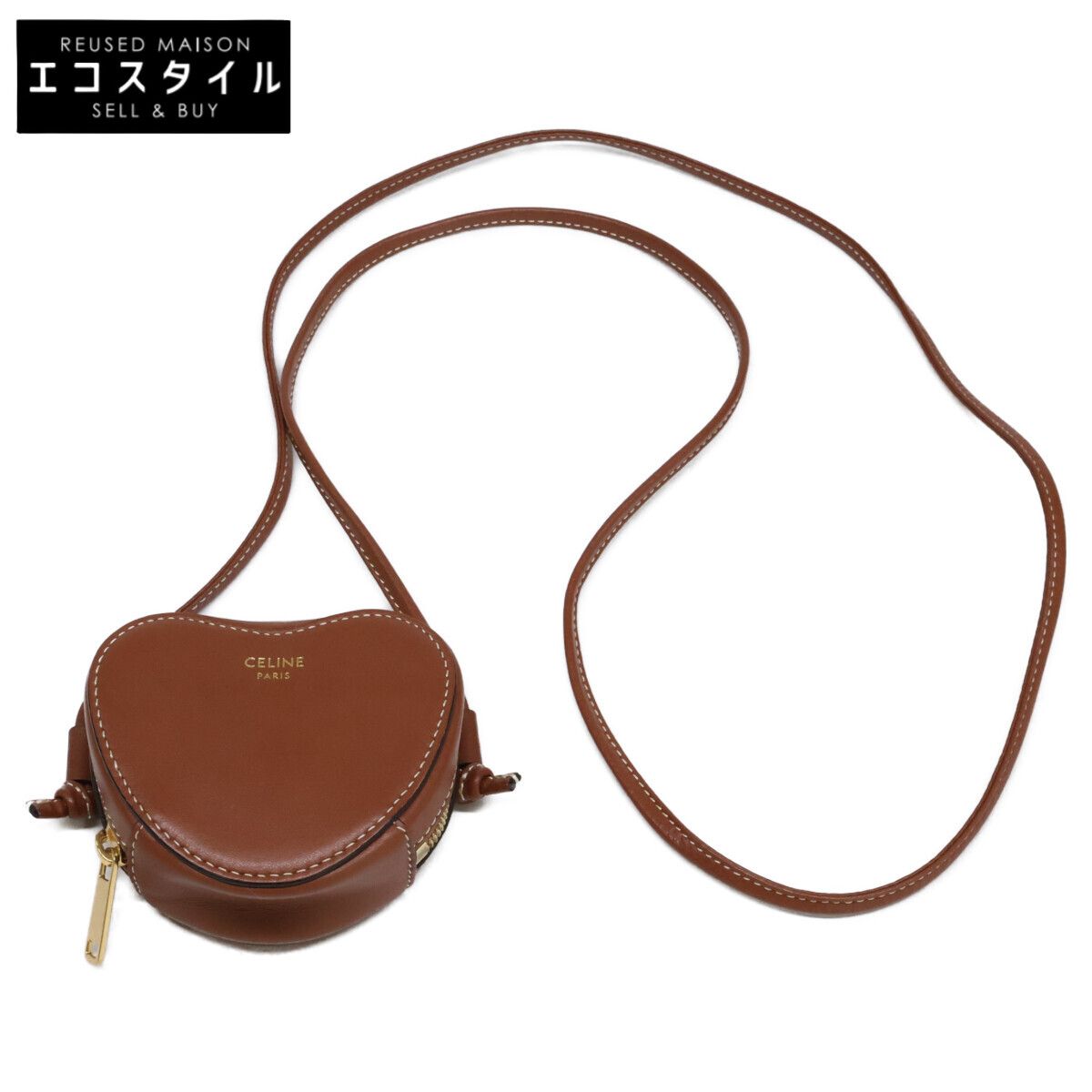 CELINE　セリーヌ　マイクロ レザー ハート ミニ クロスボディバッグ 28,409円