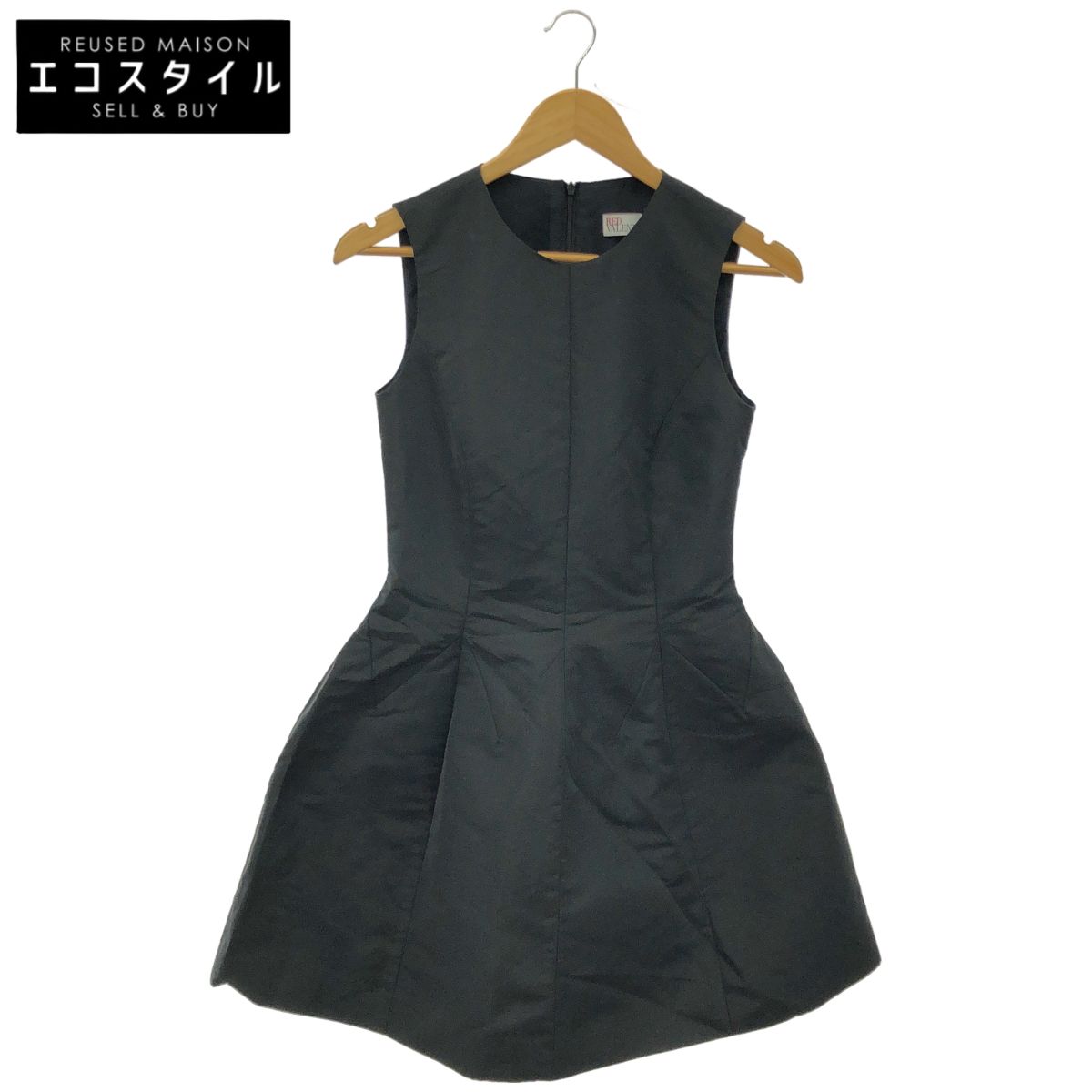 RED VALENTINO　レッドヴァレンチノ　HR3VS106 ブラック ノースリーブ ワンピース　38